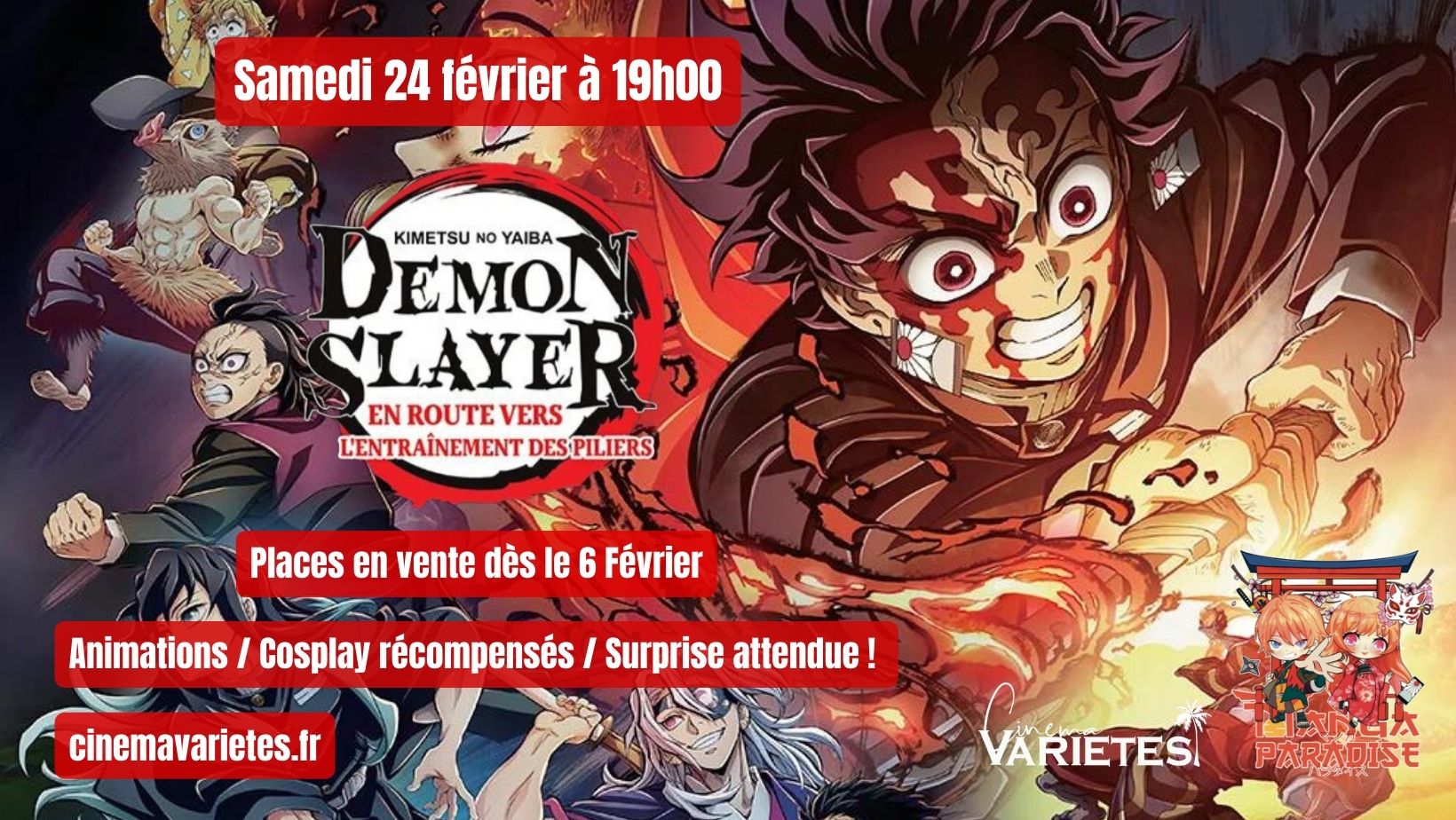 Projection Demon Slayer ENtrainement des pilliers